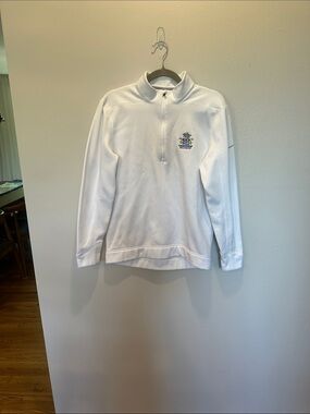 Nike White Lightweight 1/4-Zip Shirt Jacket